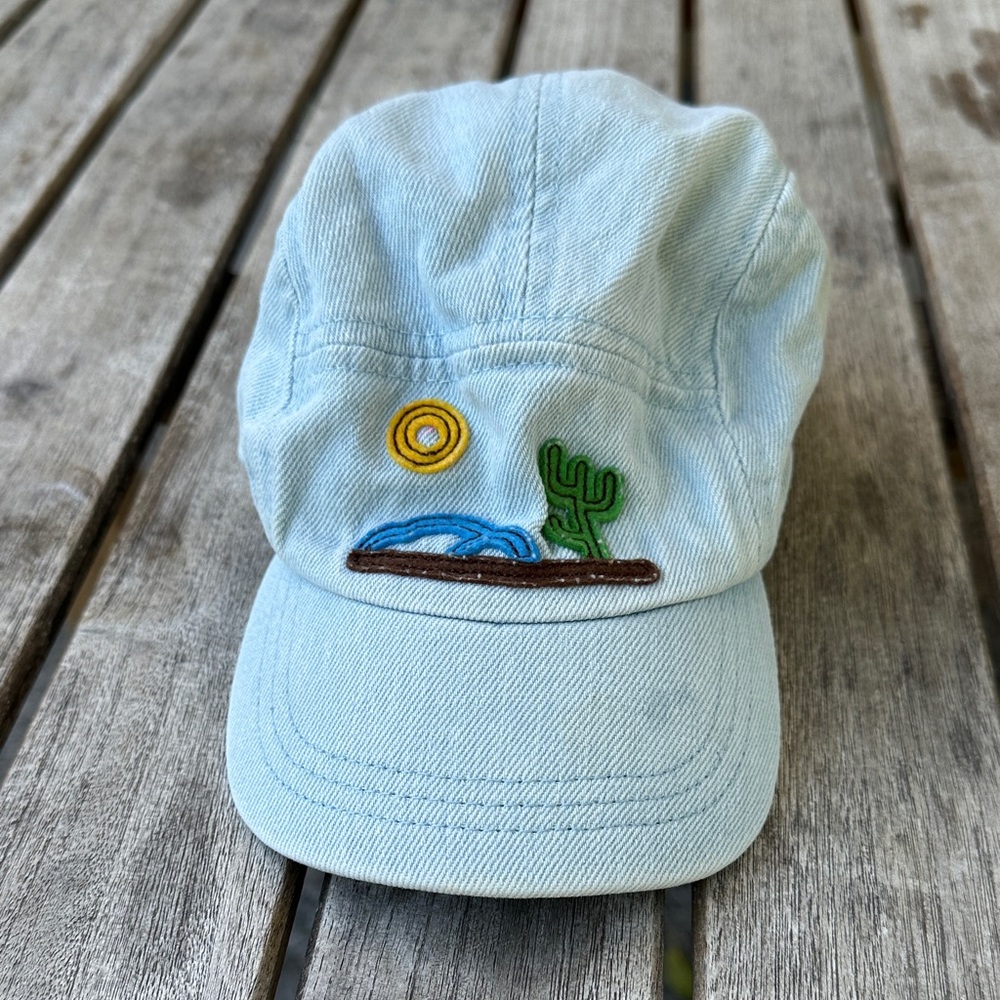 Kids Light Blue Embroidered Hat